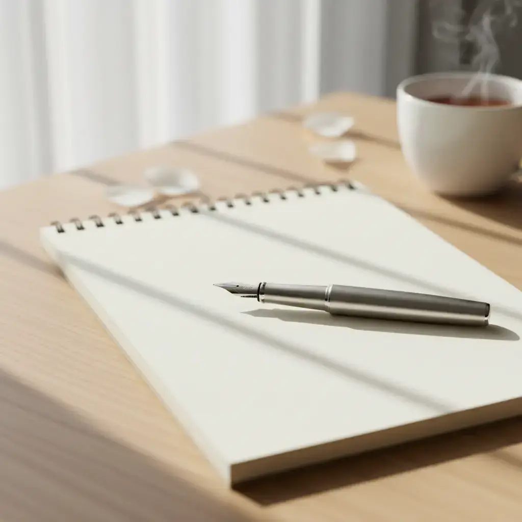 Notebook and pen